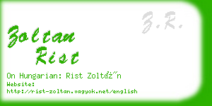 zoltan rist business card